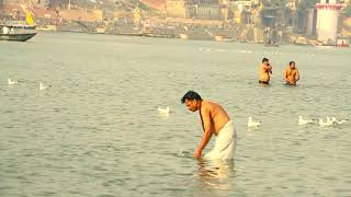 Holy Bath Varanasi Story India Holy Bath At The Ganga River By Devotees 