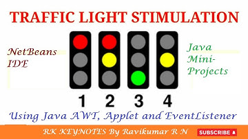 #14 (Java Mini Project 01) Traffic Light using AWT, Applet & Item Listener Event | NetBeans IDE | RK