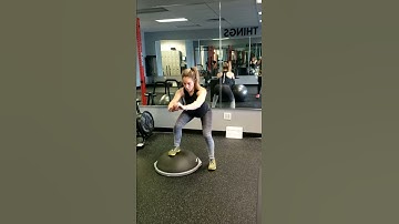 Bosu Staggered Squat and Pulse Variation