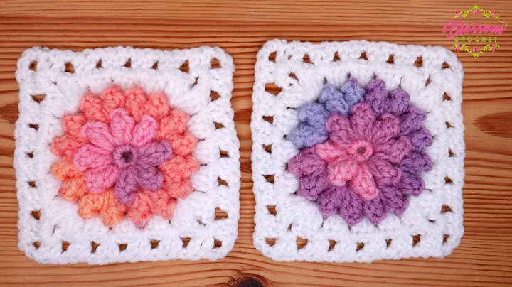 Learn How to Create Beautiful Crochet Granny Squares with Popcorn Flowers!