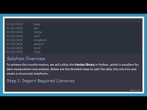 How to Split TXT Data Into Columns Using Python
