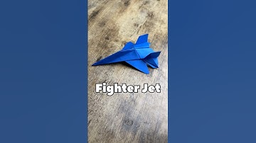EASY ORIGAMI FIGHTER JET TUTORIAL | HOW TO MAKE PAPER AIRPLANE STEP BY STEP | DIY PAPER FIGHTER JET