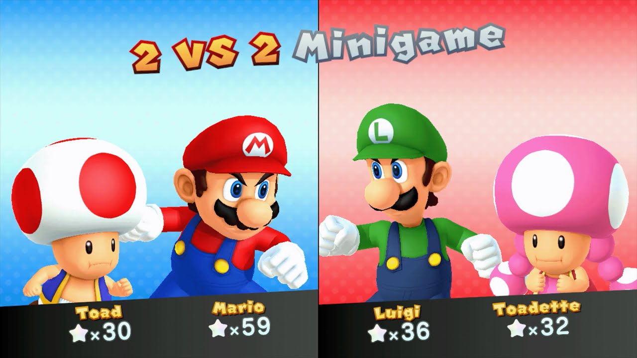 Mario Party 10 - Toadette vs Mario vs Luigi vs Toad - Chaos Castle
