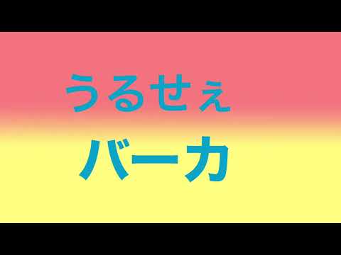 うるせぇ　バーカ