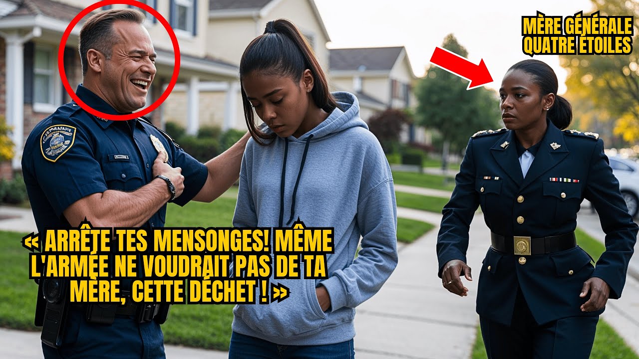 Un Flic Se Moque d’une Fille NOIRE Qui Dit Que Sa Mère Est Gén. 4 Étoiles —Jusqu’à Ce Qu’Elle Arrive