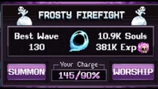 Legends of Idleon  Frosty Firelight TD Wave 130 Beaten! (Beefy Prayer unlock)