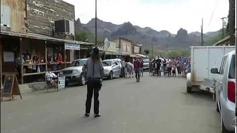 Route 66 National Motor Tour Oatman Outlaws Gunfight on Main St