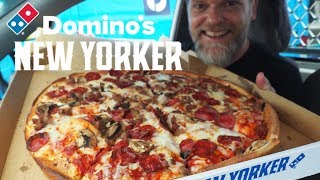 New Domino's 16" New Yorker Pizza Review - THE BIG PEPPERONI, SAUSAGE & MUSHROOM