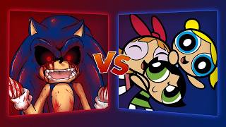MUGEN Battle - Sonic.EXE vs Blossom/Bubbles/Buttercup screenshot 1