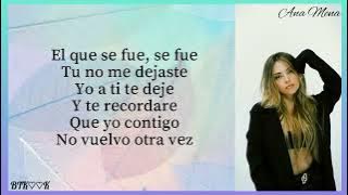 Ana Mena - Se te Olvido (Easy Lyrics)