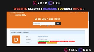Security Headers For Website | No One Talk About This Important Topic | CyberBugs | In Hindi