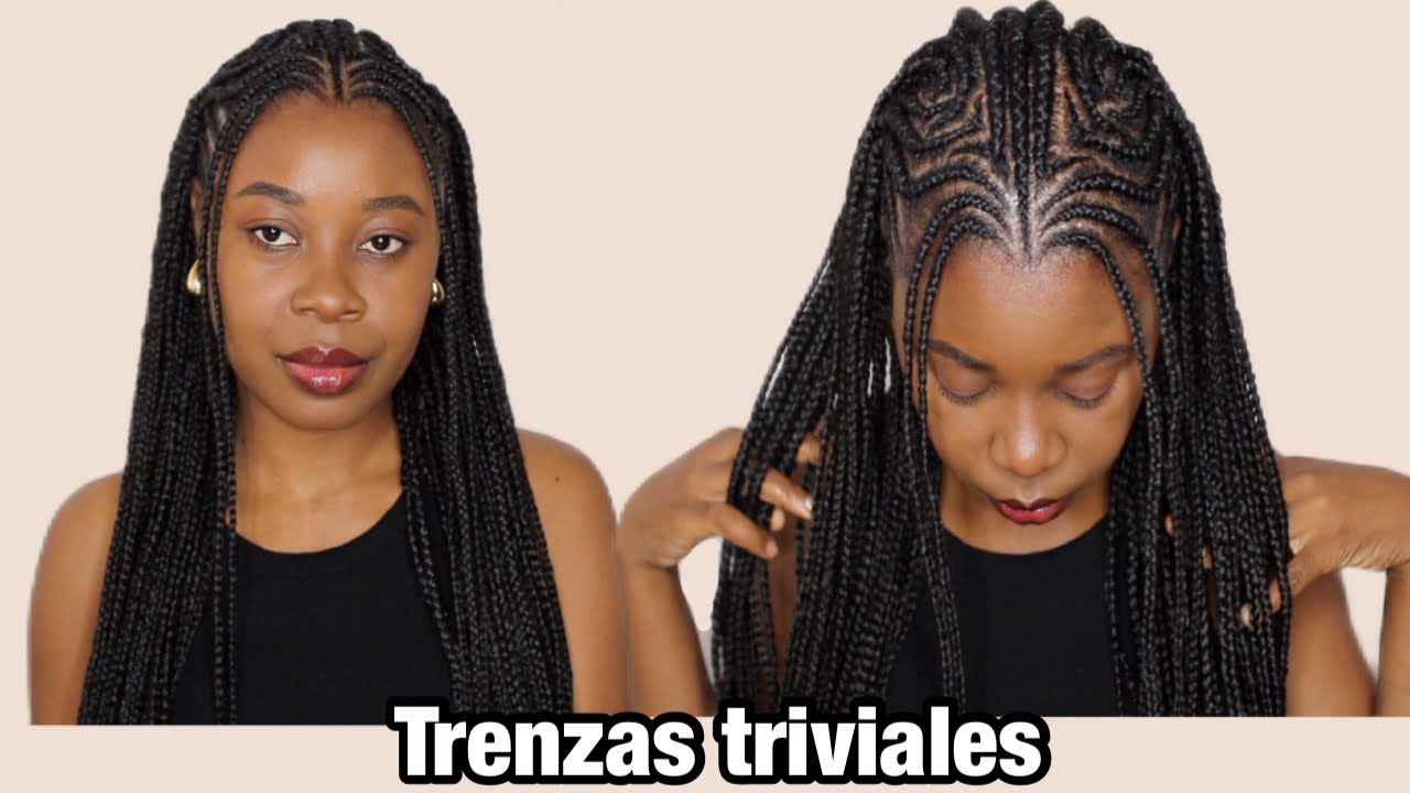 TRENZAS PEGADAS AFRICANAS TRIVIALES paso a paso || trenzas de raíz || Rihanel