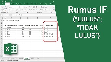 Fungsi IF Excel  - Lulus atau Tidak Lulus | Rumus IF Excel