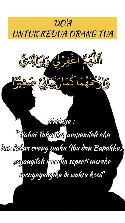 DOA KEDUA ORANG TUA | Doa Ibu Bapak dan Artinya