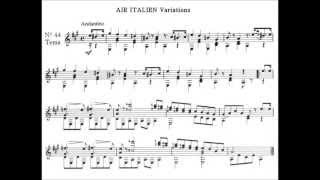 Matteo Carcassi Op.59 No.44, AIR ITALIEN Variations