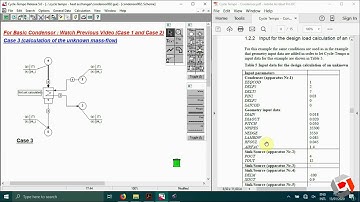 Tutorial Cycle Tempo -Condensor Case 3 Input for the design load calculation of an unknown mass-flow