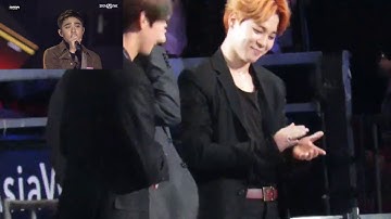 Fancam BTS reaction to EXO at mama 2015 in Hong Kong