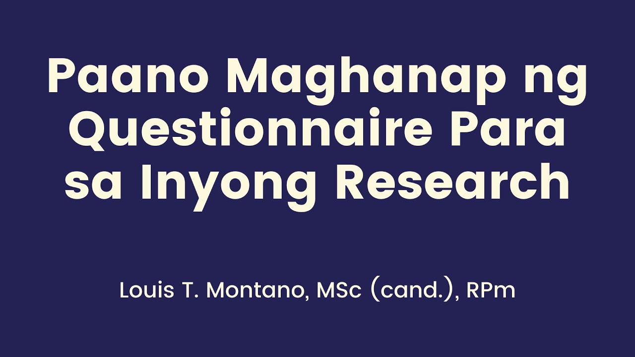 descriptive survey research design tagalog