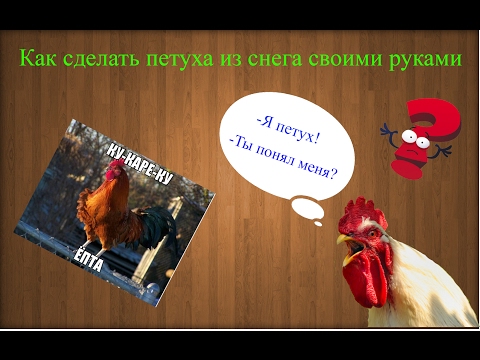 Как сделать петуха из снега своими руками Как сделать петуха из снега своими руками