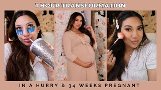 1 Hour Baby Shower Transformation | GRWM | Pregnancy Update