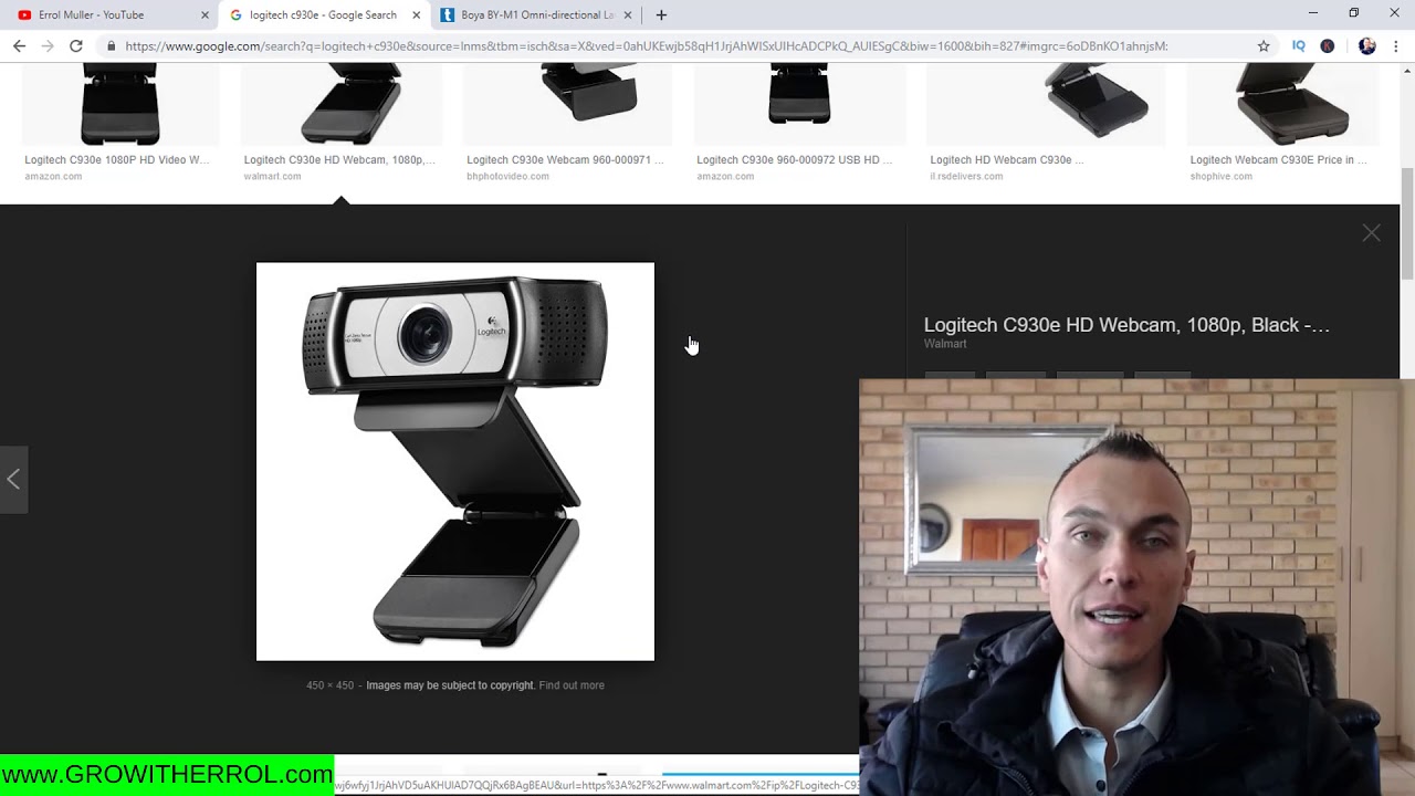 Logitech C930e Webcam 960-000971 B&H Photo Video