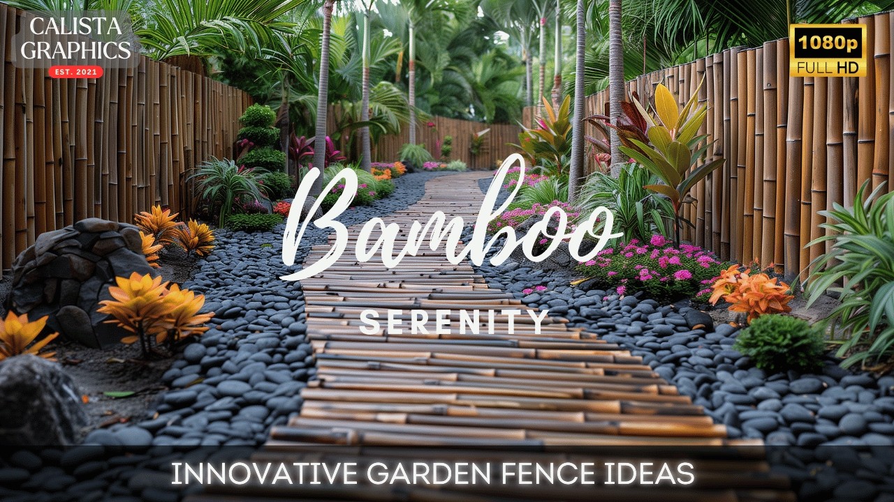 Image showcasing Bamboo Serenity: Innovative Garden Fence Ideas - YouTube