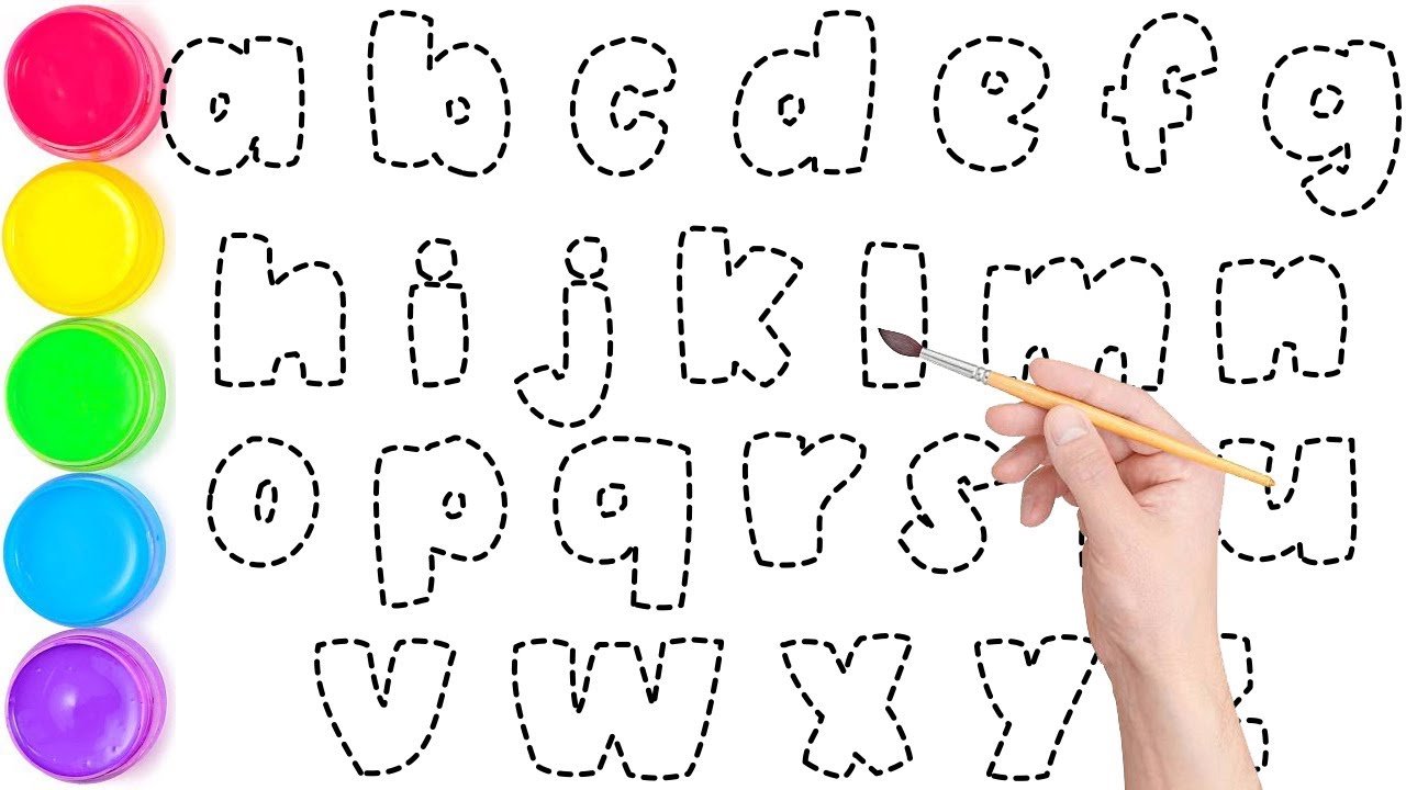 ABCDEFGHIJKLMNOPQRSTUVWXYZ SONG, Trace & Color: The Complete ABC Alphabet Masterclass, KS ART