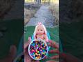 Rainbow Bathtub Candy Asmr. Mixing Candy Asmr with baby doll. #asmr #satisfying #funny #kinderjoy