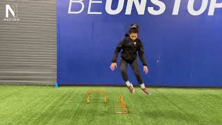 Forward Hurdle Hop to Lateral Hurdle Hop