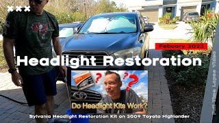 Tested Sylvania Headlight Restoration kit on 2009 Highlander by Steve's Tips, Tech, and Tackle 72 views 1 year ago 7 minutes, 1 second