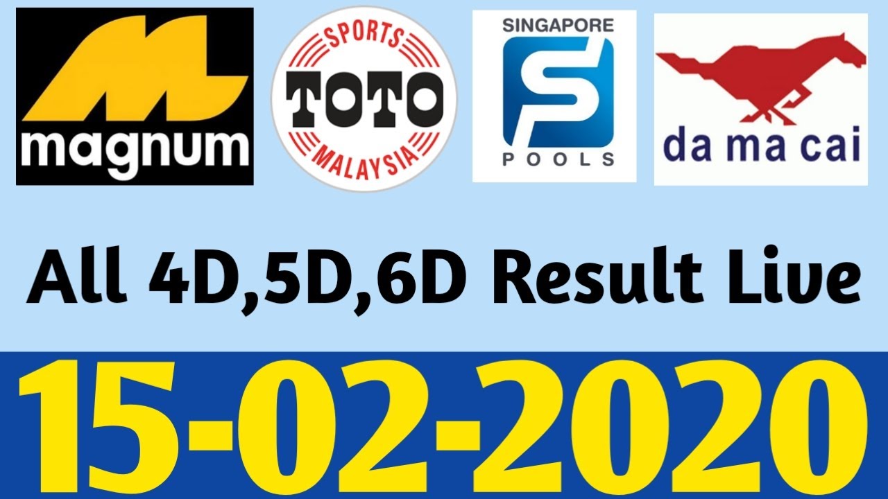 Magnum Toto Damacai Today 4d Results 15 02 4d Malaysia Result Live Today Today 4d Result Youtube