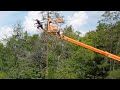 Jumping out of a boom lift  jlg 80hx lift