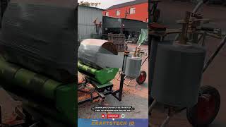 Efficient Straw Bale Wrapping Machine for Preserving Feed in Agricultural Fields #machine