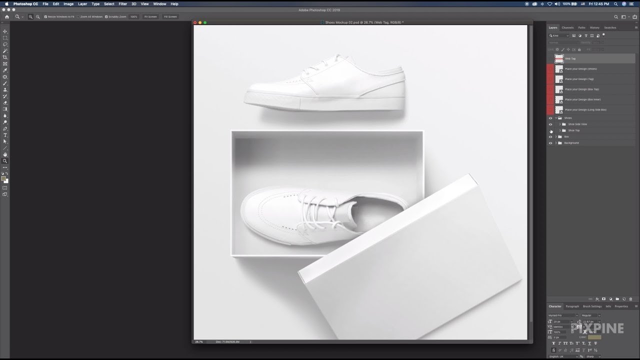 Download Shoes Designing Mockup In Apparel Mockups On Yellow Images Creative Store