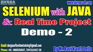 SELENIUM with JAVA tutorials || Demo - 2 || by Mr. Ravi Kanth Lella On 19-01-2023 @6PM IST screenshot 1