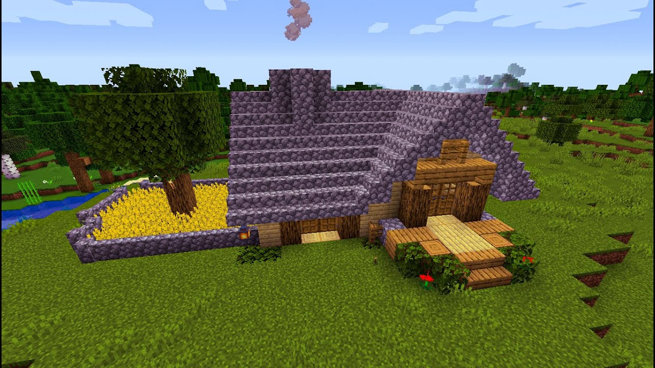 Simple Materials House on Plains - Minecraft Building Tutorial - YouTube