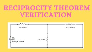 RECIPROCITY THEOREM verification using MATLAB simulation
