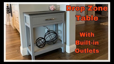 Drop Zone Table with Built-In Outlets