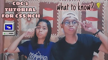 Computer System Servicing NCII -  COC 3 TUTORIAL