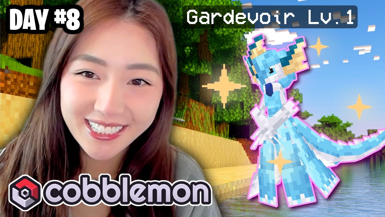 Я получил блестящего Гардевуара в игре Cobblemon (открыв все свои окаменелости).