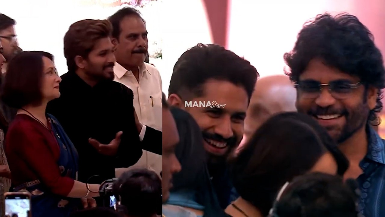 Nagarjuna, Amala & Naga Chaitanya Visuals @ AlluSirish & #Nayanika Pre-Wedding Reception