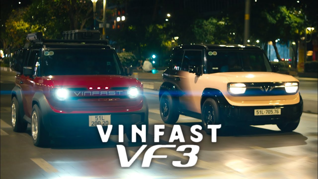 Bộ đôi Vinfast VF3 nightride cực ngầu giữa phố | VINFAST PASSION