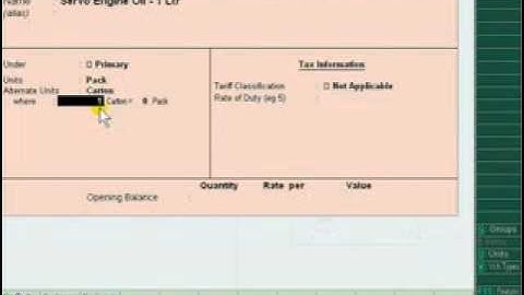 Tally ERP 9 in Hindi  Create Unit of Measure, Create Alternate Unit  Part 91