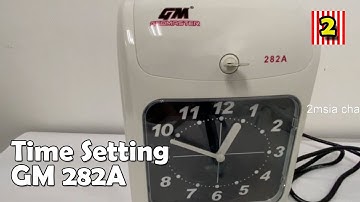 How to Set Time Geomaster Punch card Machine 282A Tarikh Masa Setting Analogue Clock