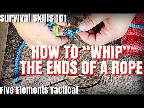 HOW TO WHIP A ROPE - WHIPPING CORD ENDS - SURVIVAL SKILLS - BUSHCRAFT 101 - Five Elements Tactical