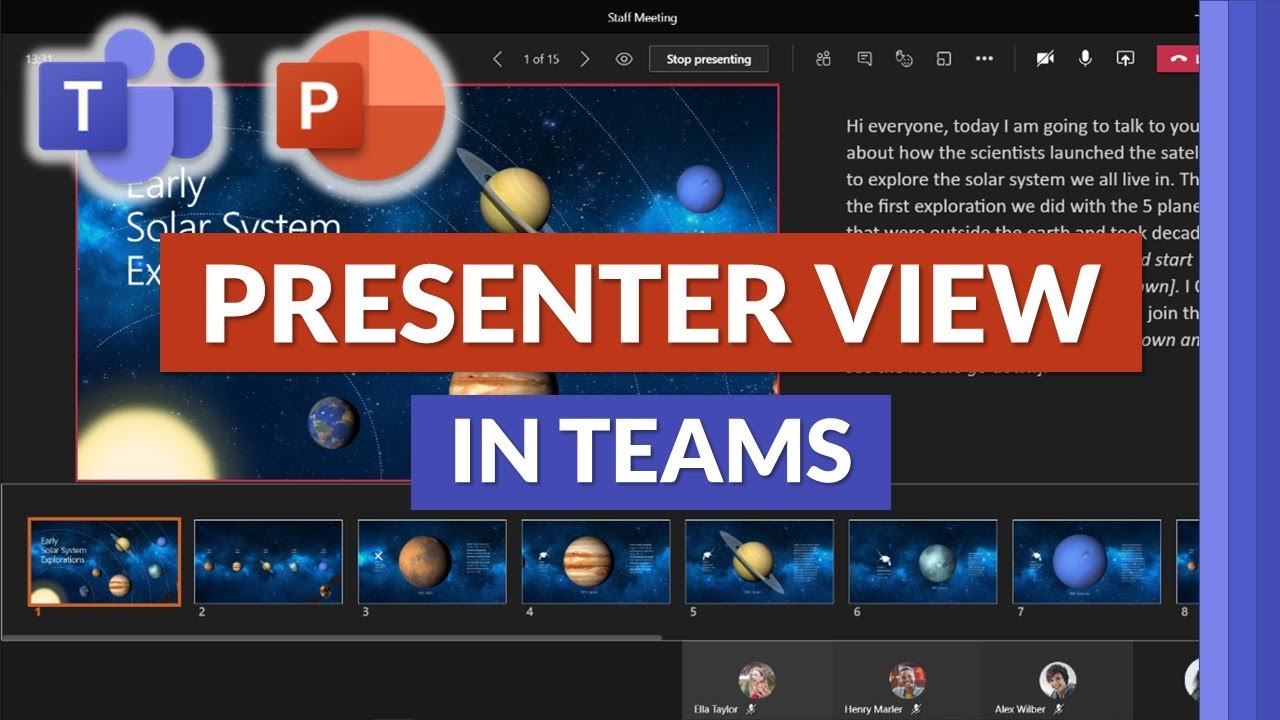 microsoft teams view presentation and participants