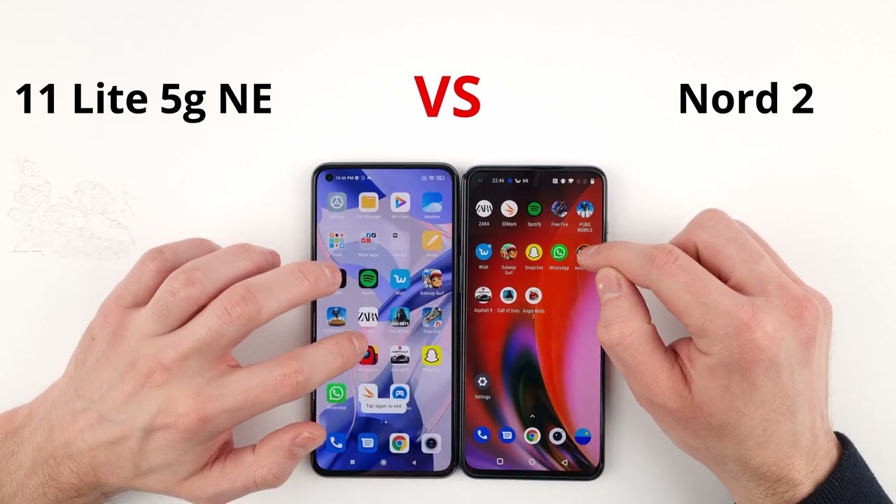Xiaomi Mi 11 Lite 5G NE vs Nord 2 SPEED TEST