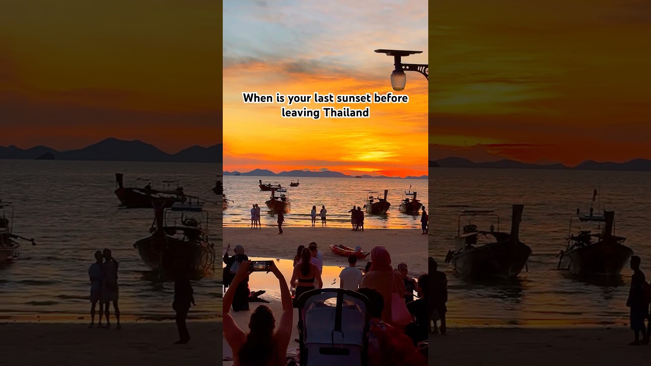 Railay, where you catch one last sunset before leaving Thailand… 🌅✨
