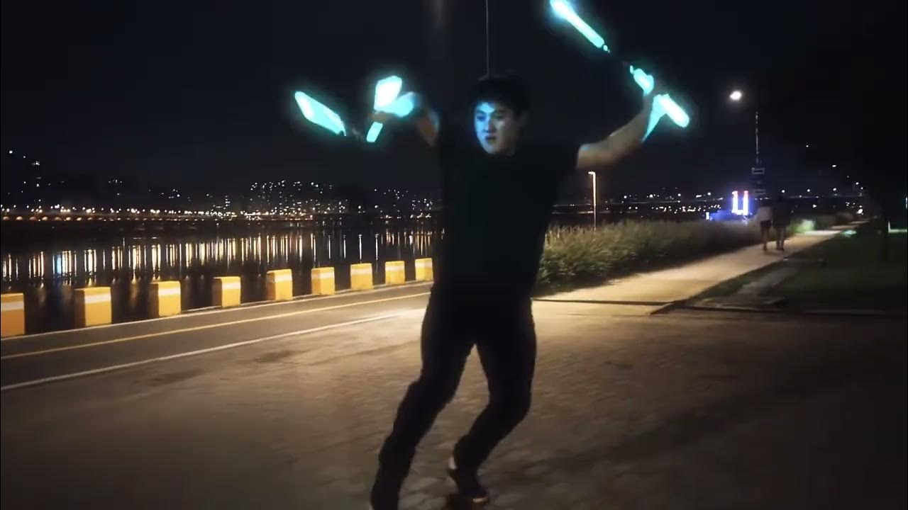 led nunchaku testing YouTube