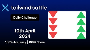 Tailwind Battle Daily Challenge 10th April 2024 Solution | 100% Accuracy | CSS Challenges